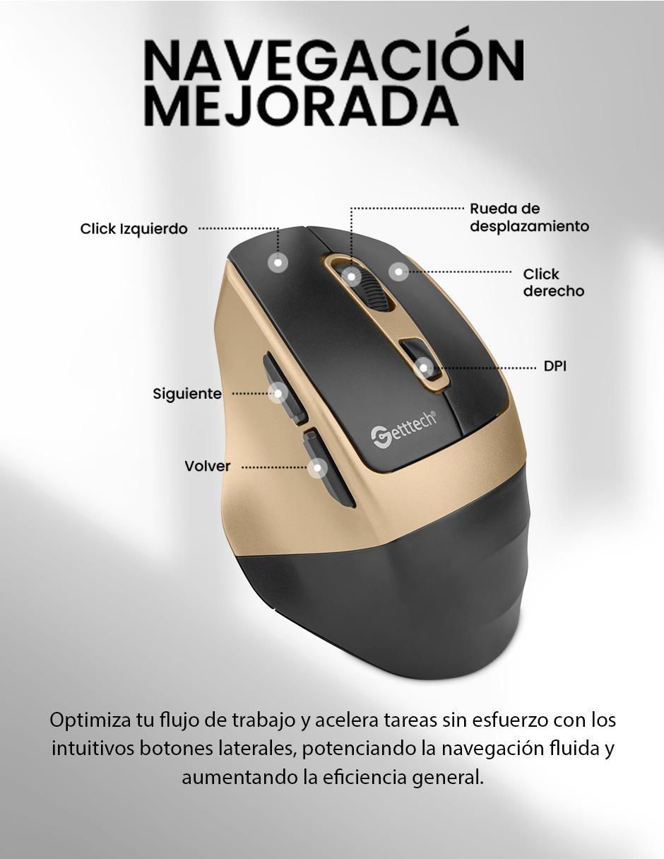 Mouse Gamer Inalámbrico Getttech ggm-stdbw-01-gd_6d