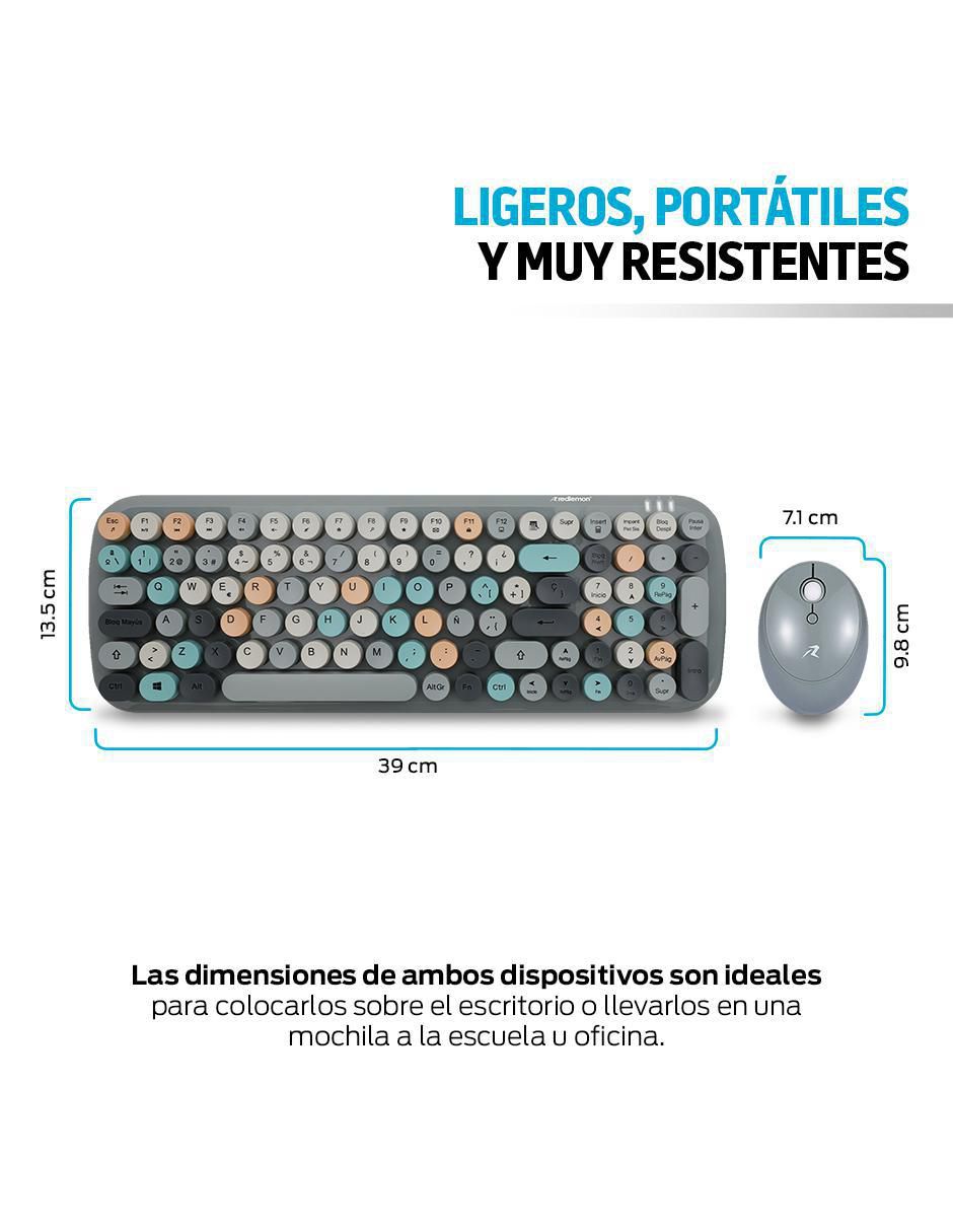 Mouse y teclado Redlemon Vintage 80842