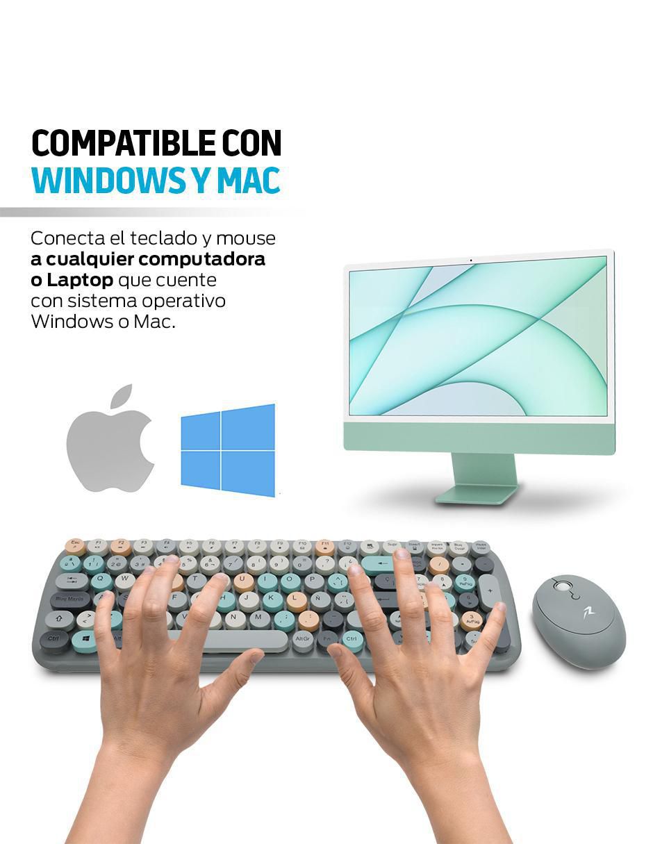 Mouse y teclado Redlemon Vintage 80842