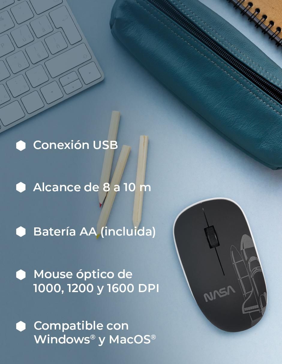 Mouse Gamer Inalámbrico nsacmoi01 6