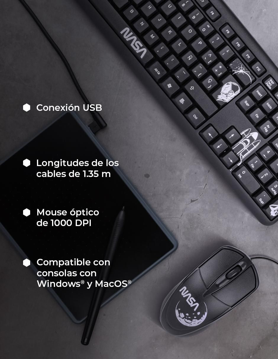 Mouse y teclado Techzone NSACCBA01