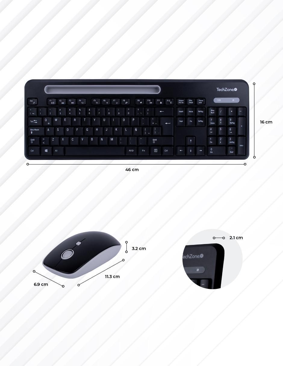 Mouse y teclado TZCOMBINA 8