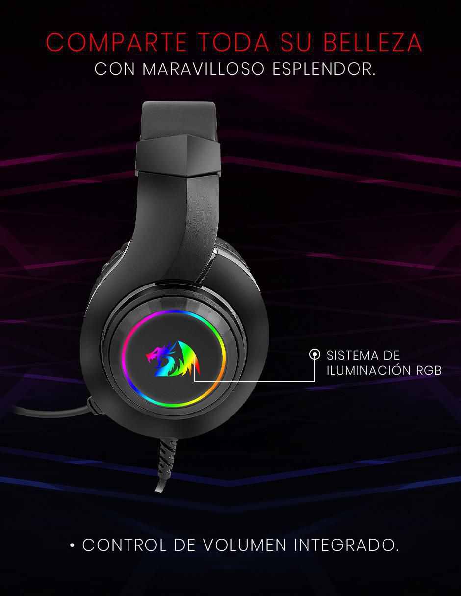 Audífonos gamer alámbricos Hylas Rgb 6