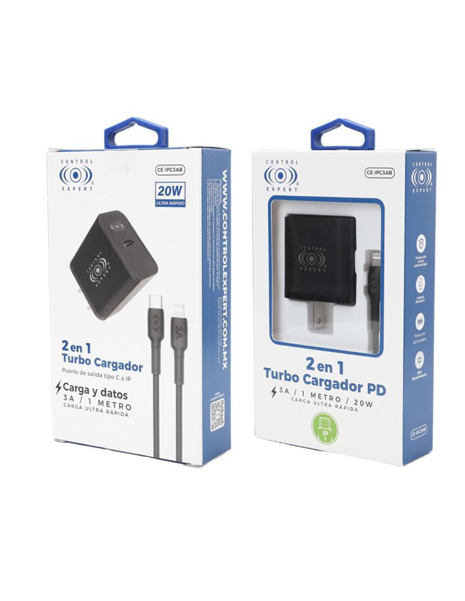 Cargador pared Control Expert Lightning + USB tipo C