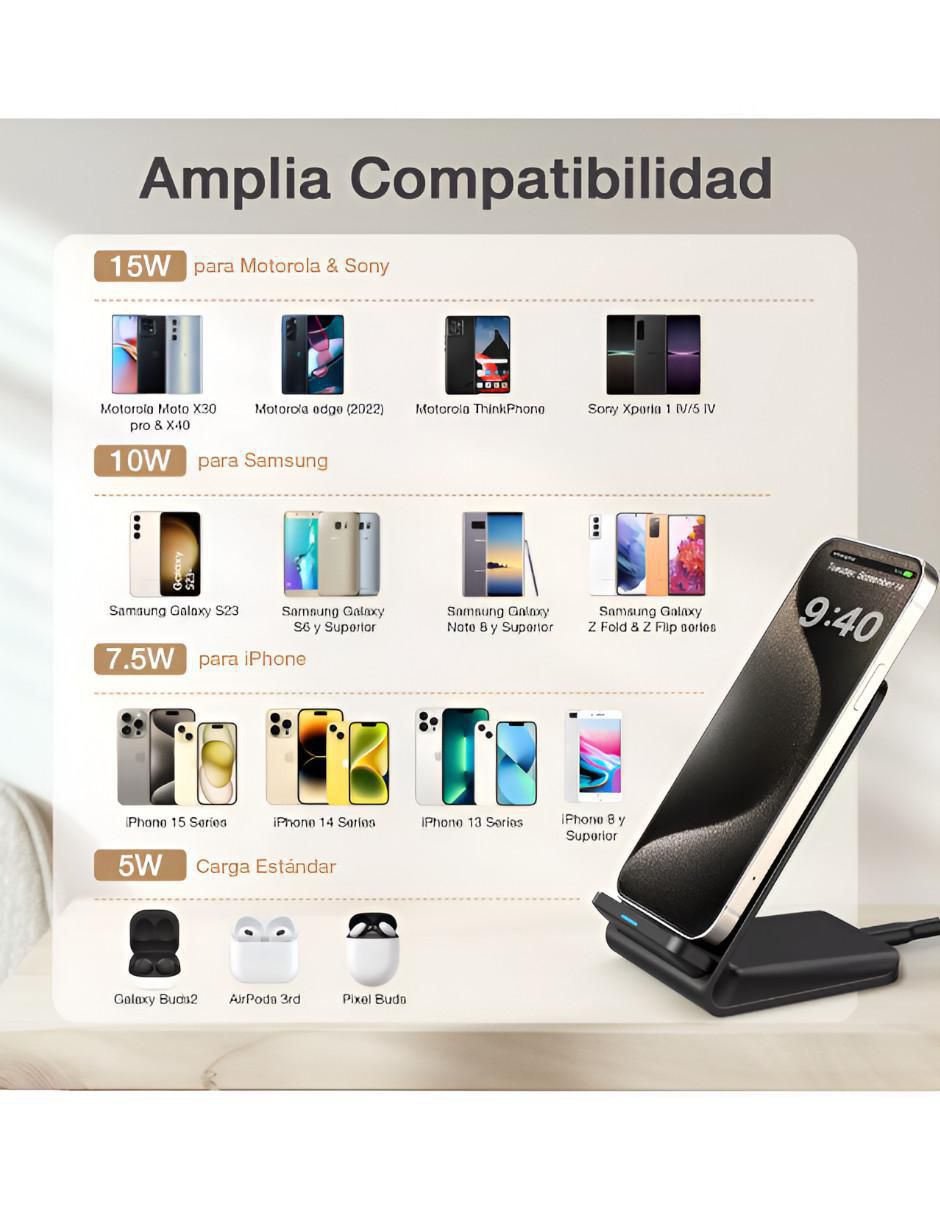 Cargador inalámbrico 6