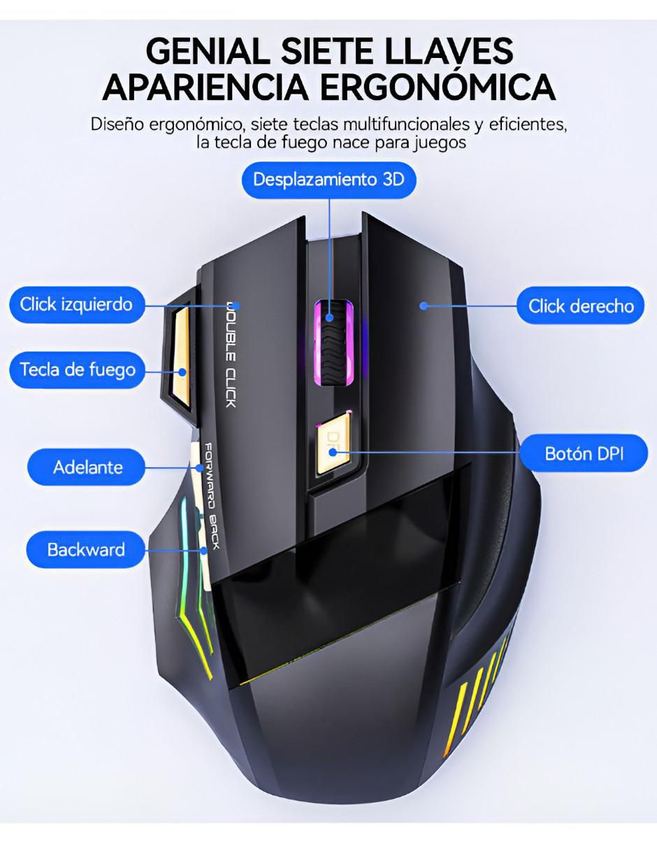 Mouse Gamer Inalámbrico w1415nd 3