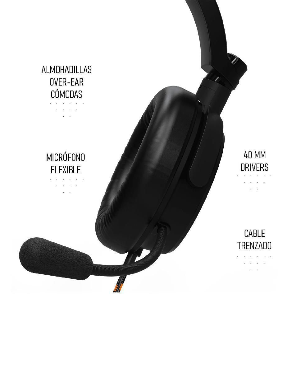 Audífonos gamer alámbricos Xp-Panther-Led-4G 4