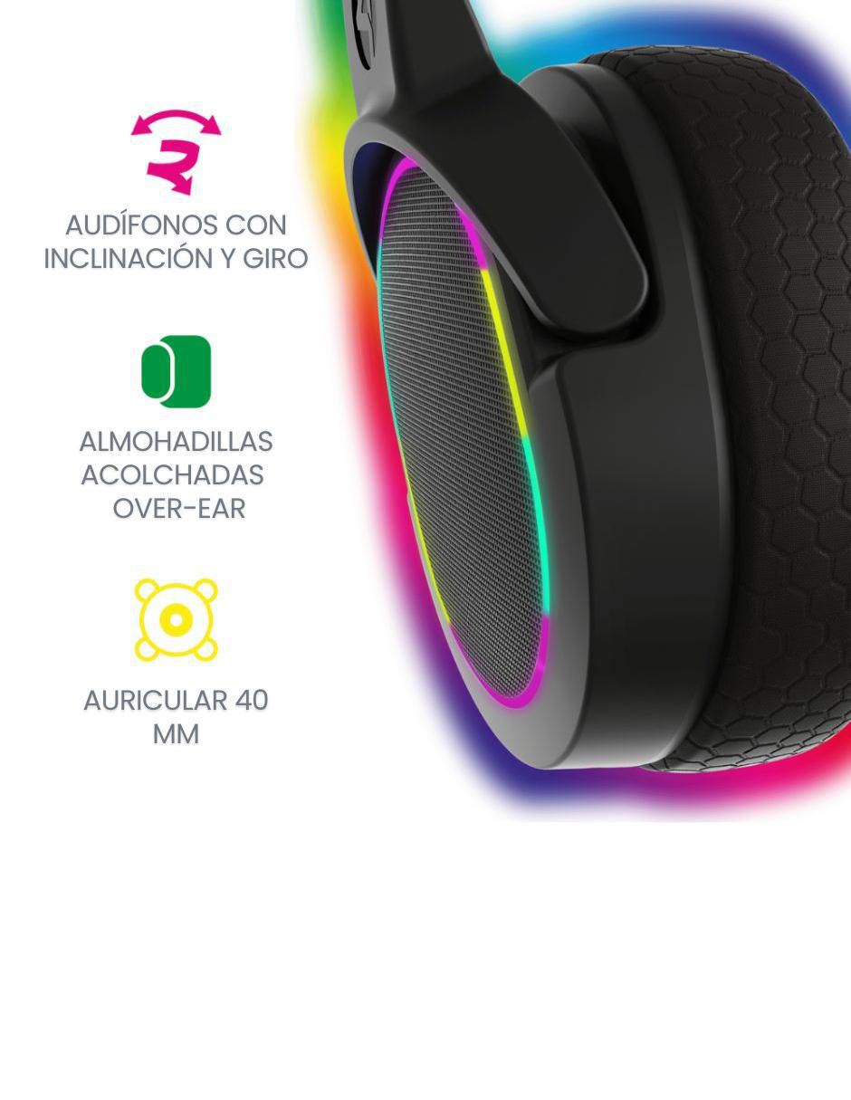 Audífonos gamer alámbricos Xp-Panther-Led-4G 5