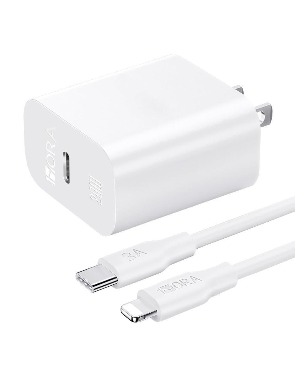 Cargador pared 1 Hora Lightning + USB tipo C
