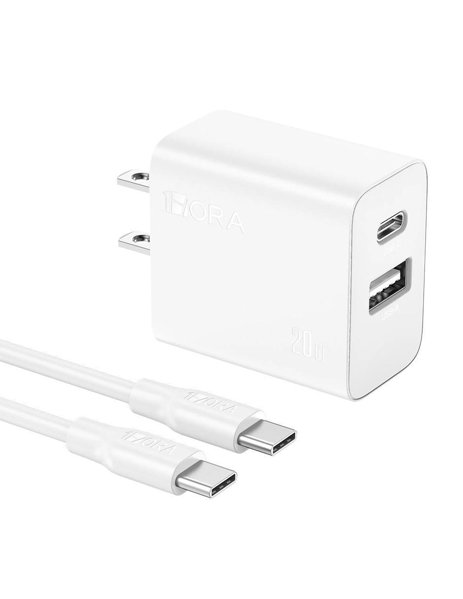 Cargador pared 1 Hora USB + USB tipo C