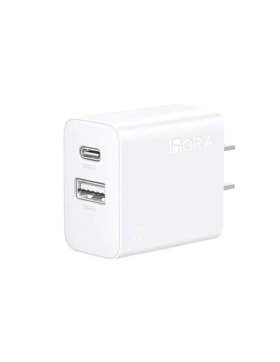 Cargador pared 1 Hora USB + USB tipo C
