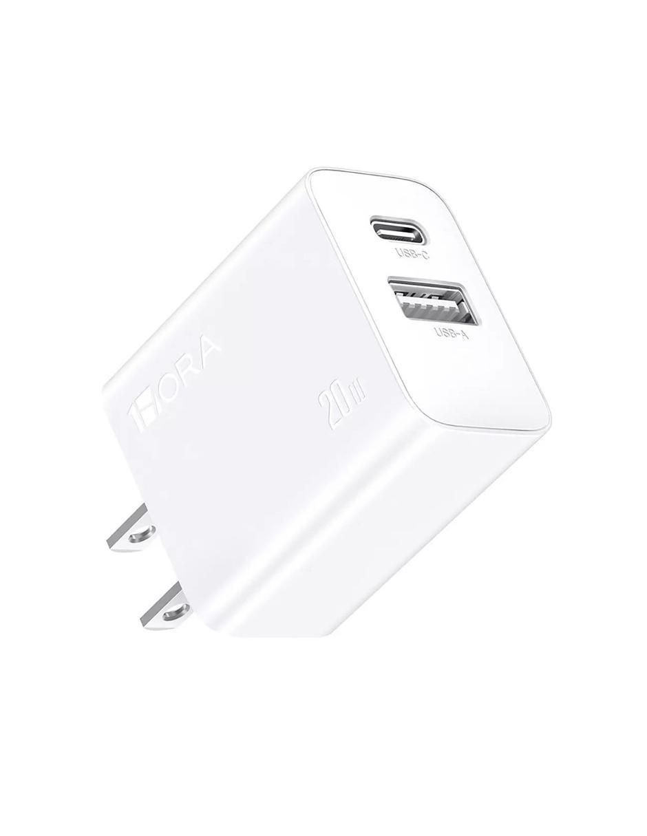 Cargador pared 1 Hora USB + USB tipo C