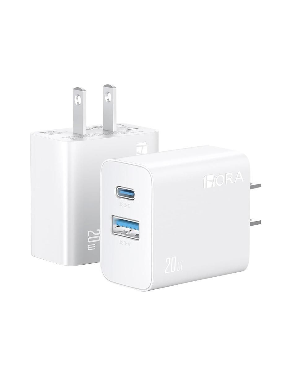 Cargador pared USB + USB tipo C