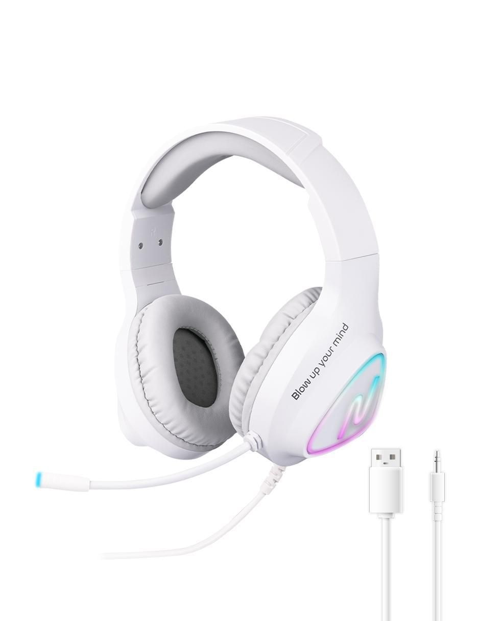 Audífonos gamer Over-Ear Nsacau01 alámbricos con cancelacion de ruido Audífonos gamer Over-Ear Nsacau01 alámbricos con cancelacion de ruido