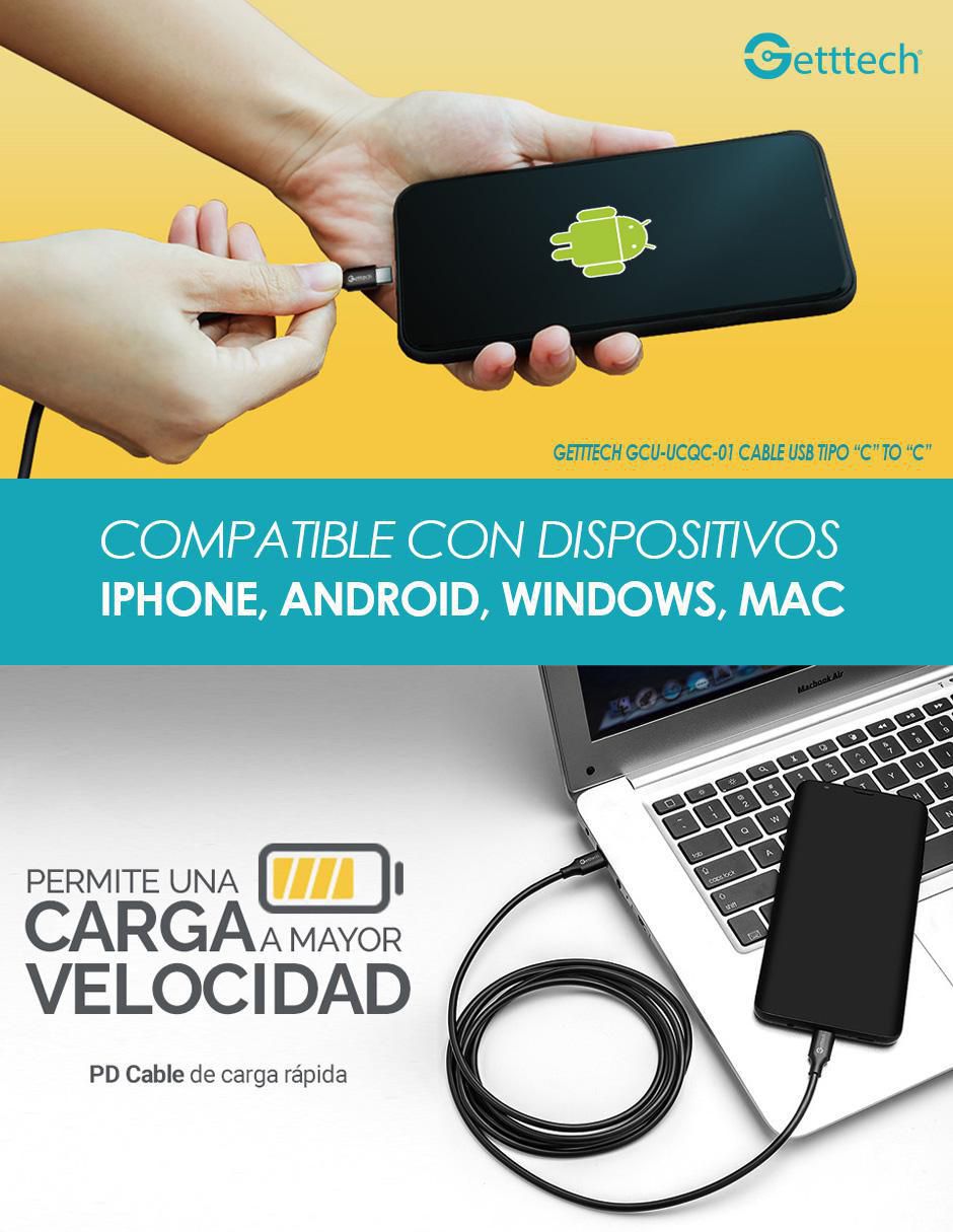 Cable USB C de 2 m
