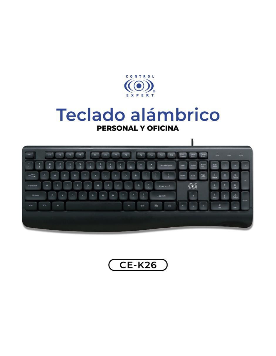 Teclado conexión alámbrica control expert ce-k26