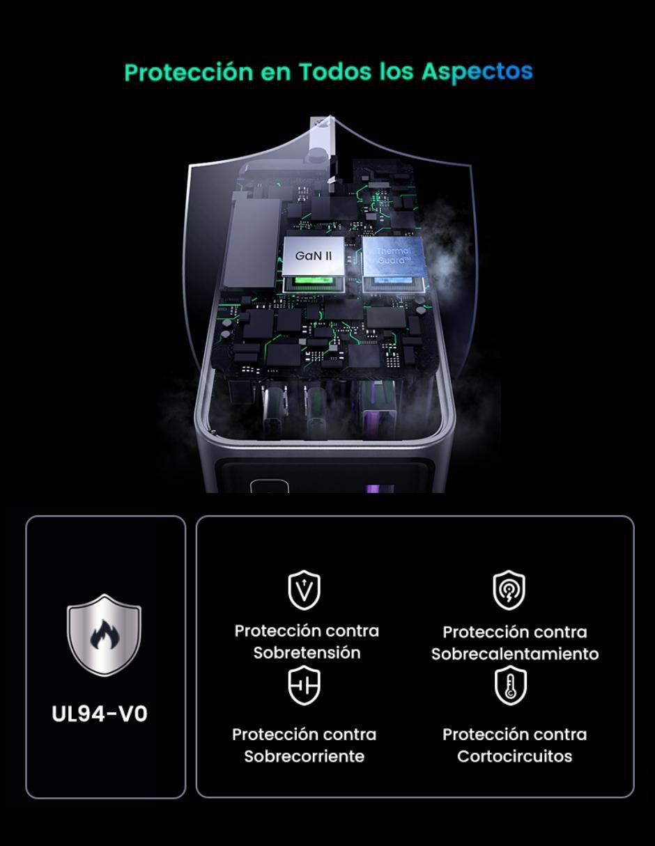 Cargador pared USB + USB tipo C Cargador pared USB + USB tipo C