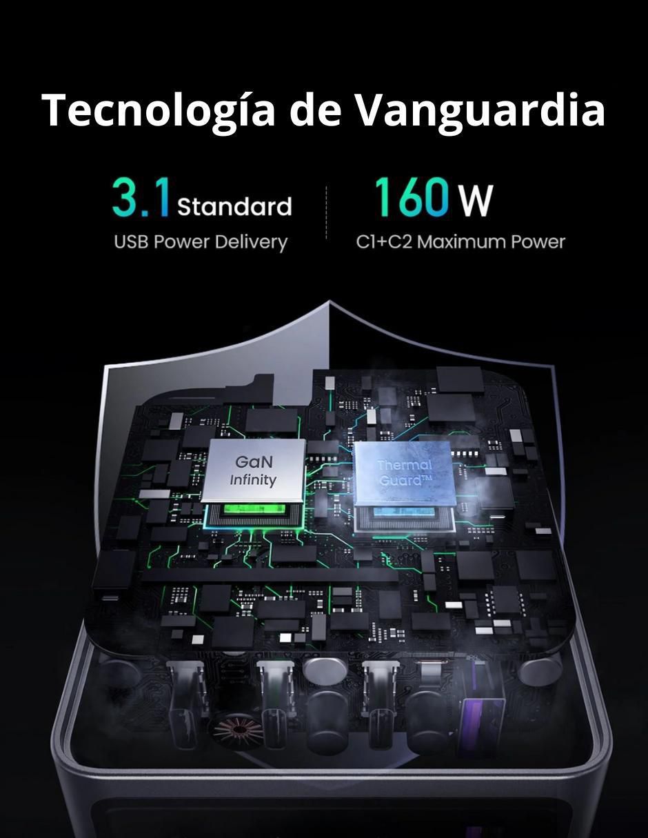 Cargador pared USB + USB tipo C 3