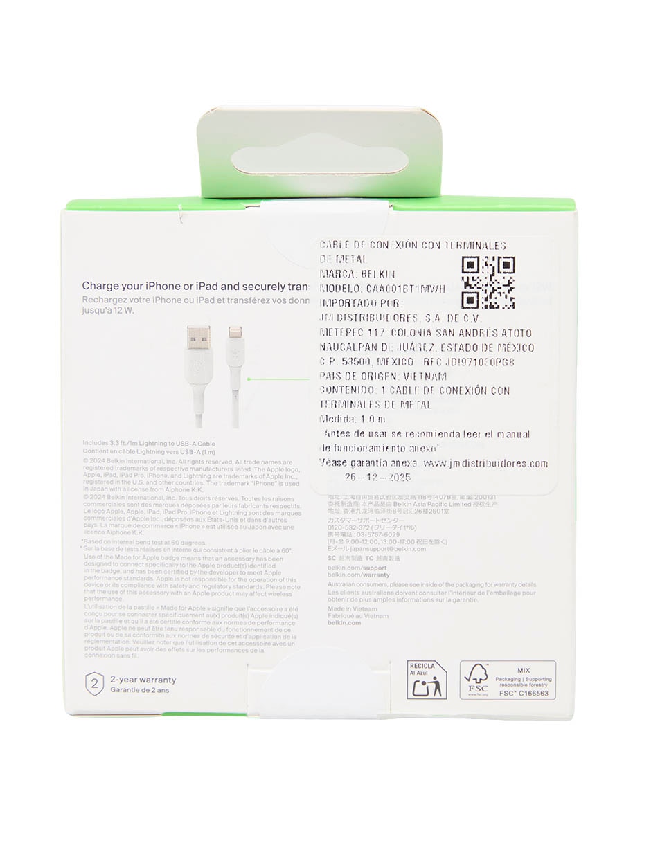 CABLE USB A LIGHTNING 3