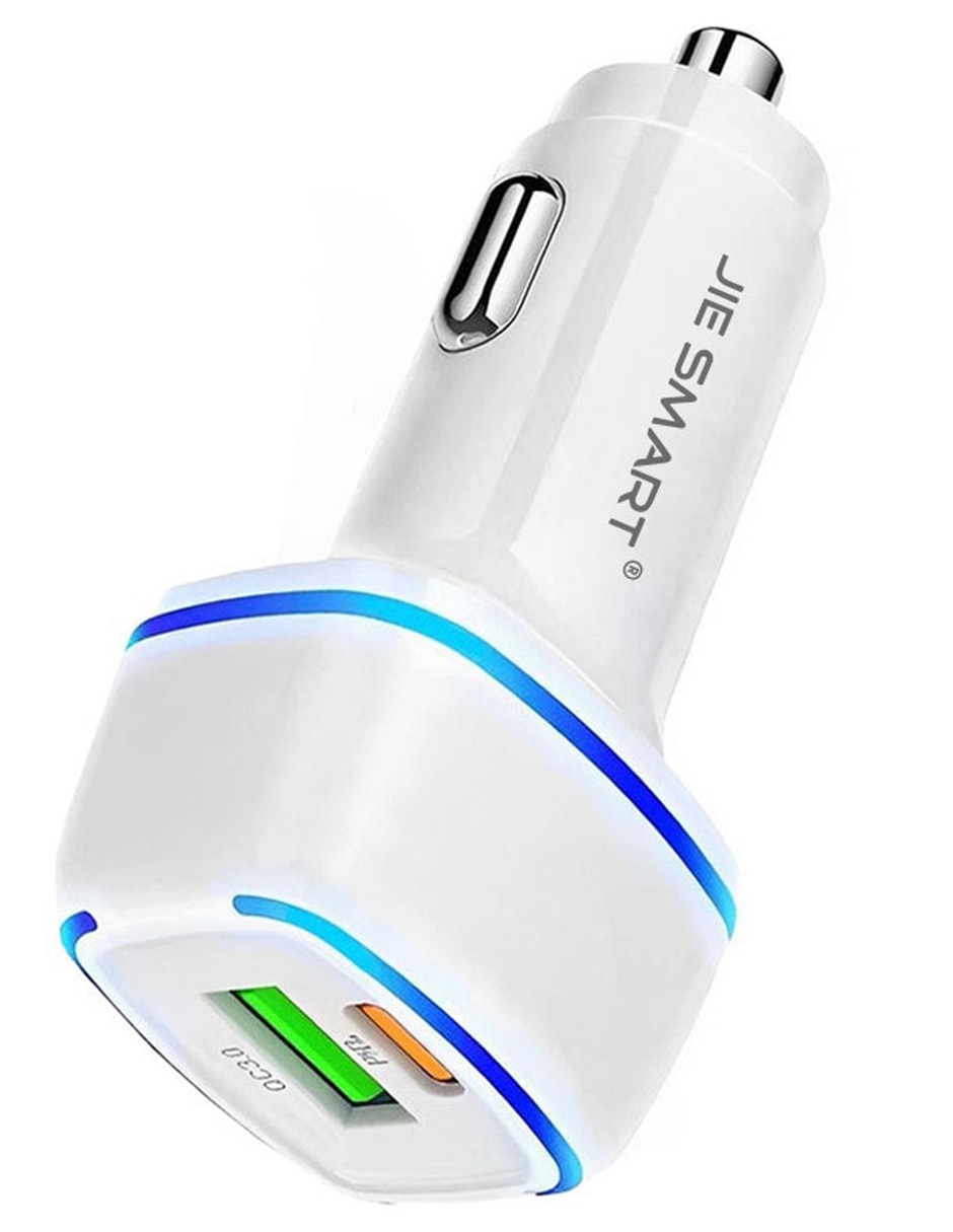 Cargador auto USB tipo A + USB tipo C Cargador auto USB tipo A + USB tipo C