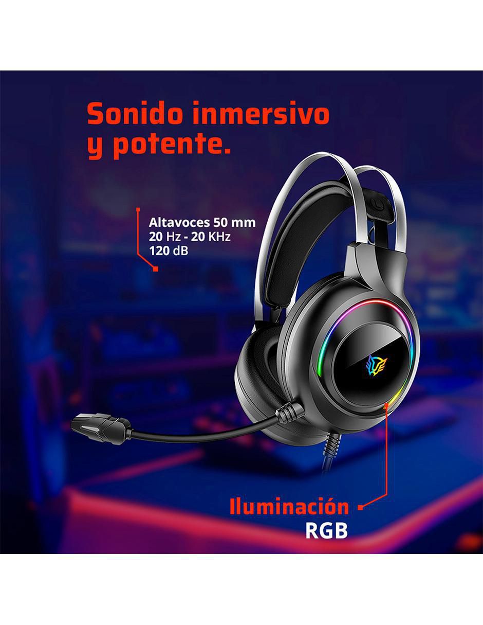Audífonos gamer Over-Ear Hesix Ii alámbricos