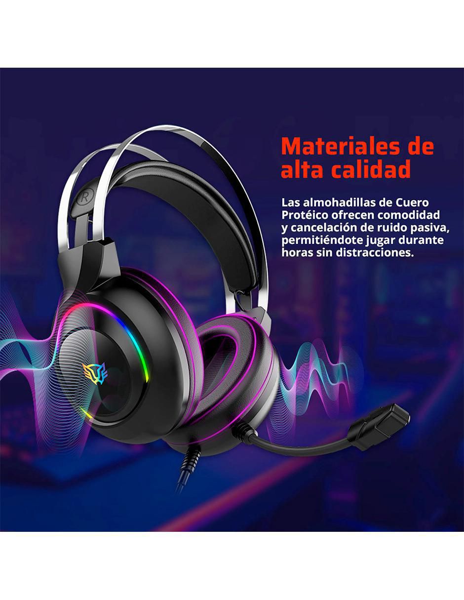Audífonos gamer Over-Ear Hesix Ii alámbricos