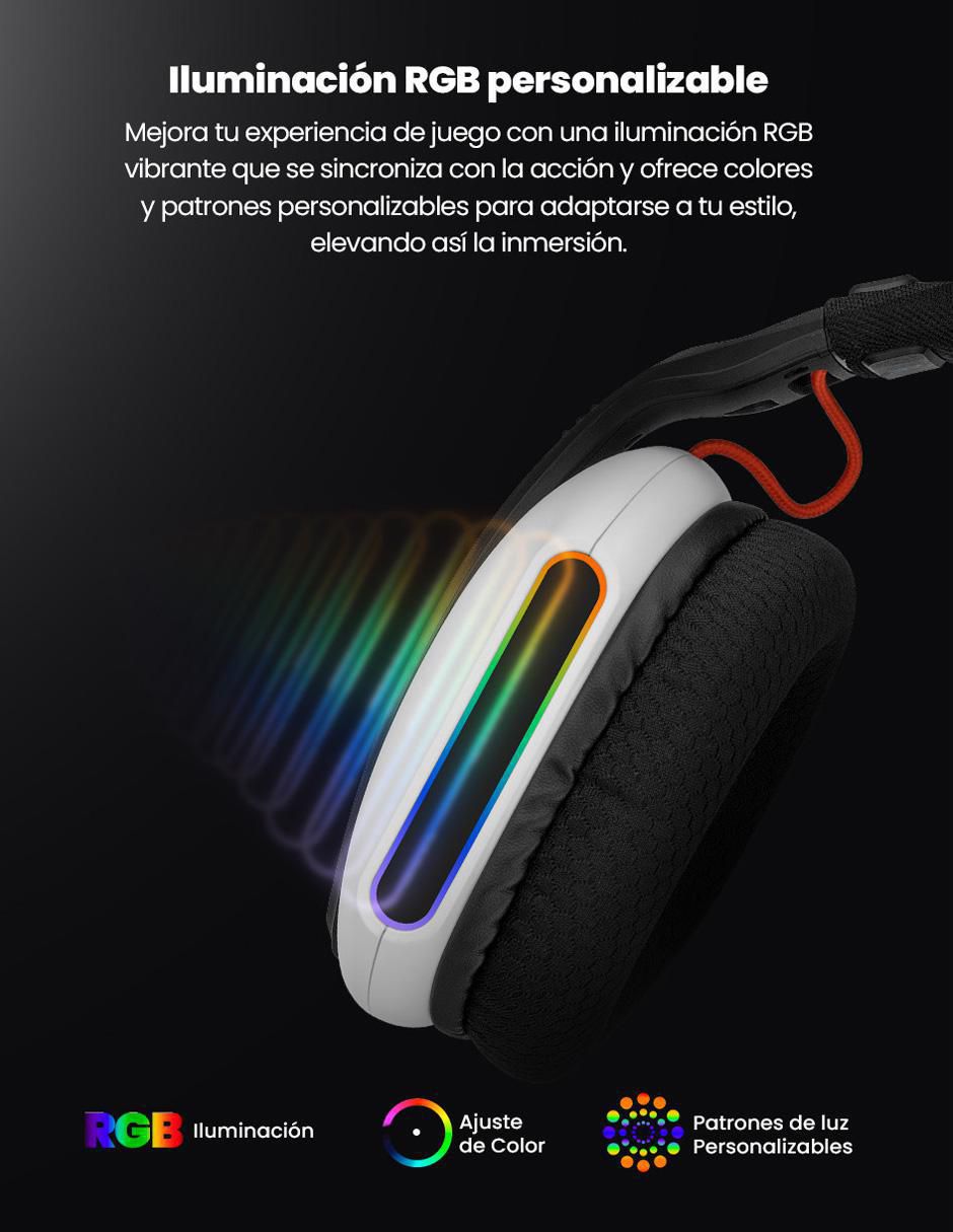 Audífonos gamer alámbricos Guh-G3Nw3-G1 Rgb 7.1 11