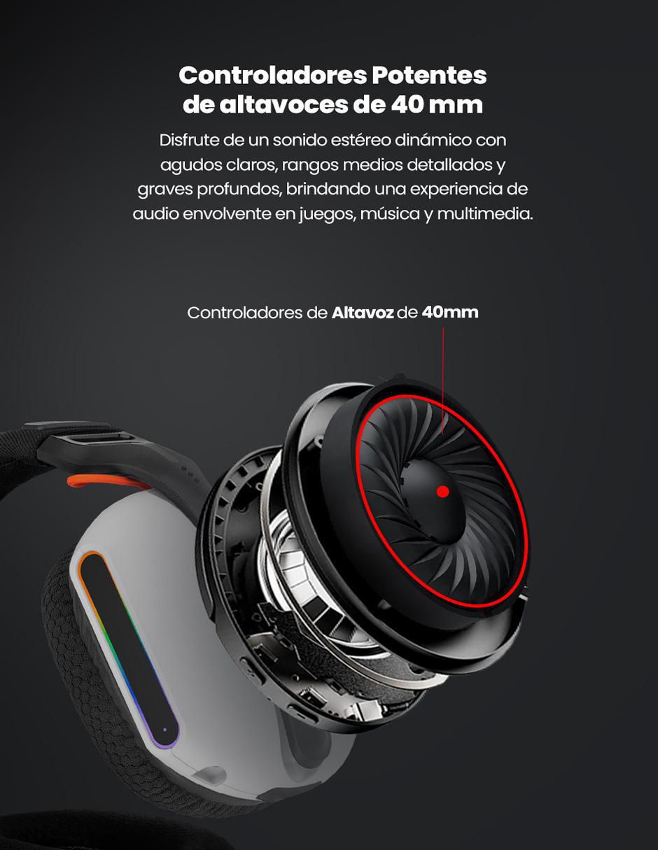 Audífonos gamer alámbricos Guh-G3Nw3-G1 Rgb 7.1 10