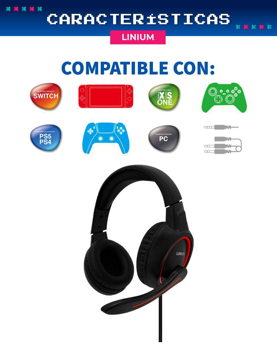 Audífonos gamer alámbricos Gamer