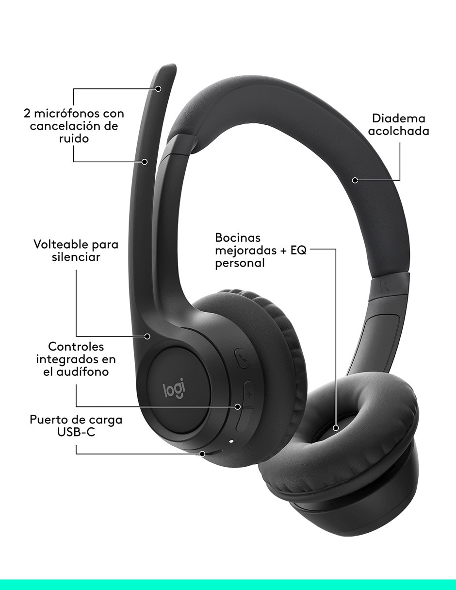 Audífonos Over-Ear Zone 300 inalámbricos con cancelacion de ruido 6