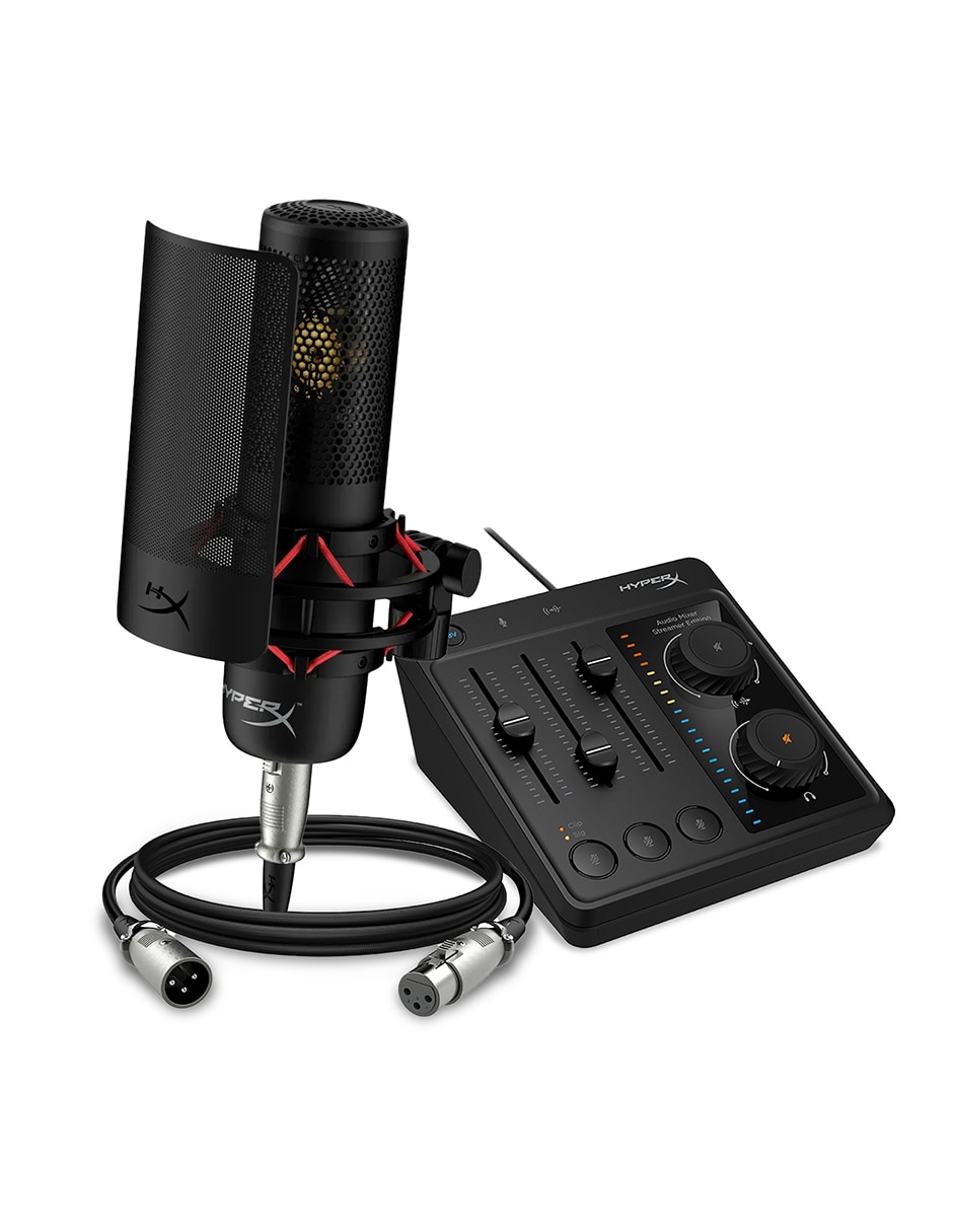 Micrófono gamer Hyperx Creator Audio Bundle alámbrica