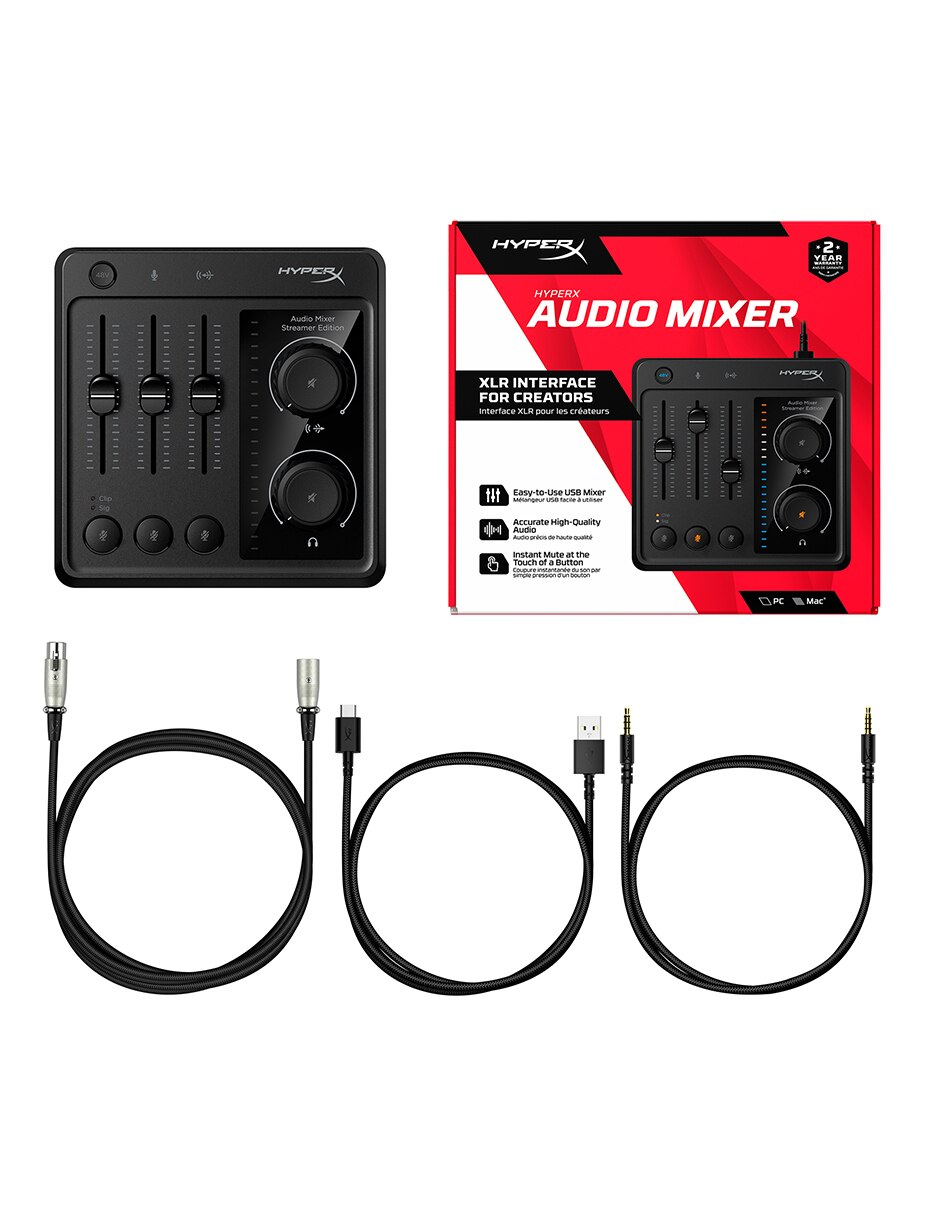 Micrófono gamer Hyperx Creator Audio Bundle alámbrica