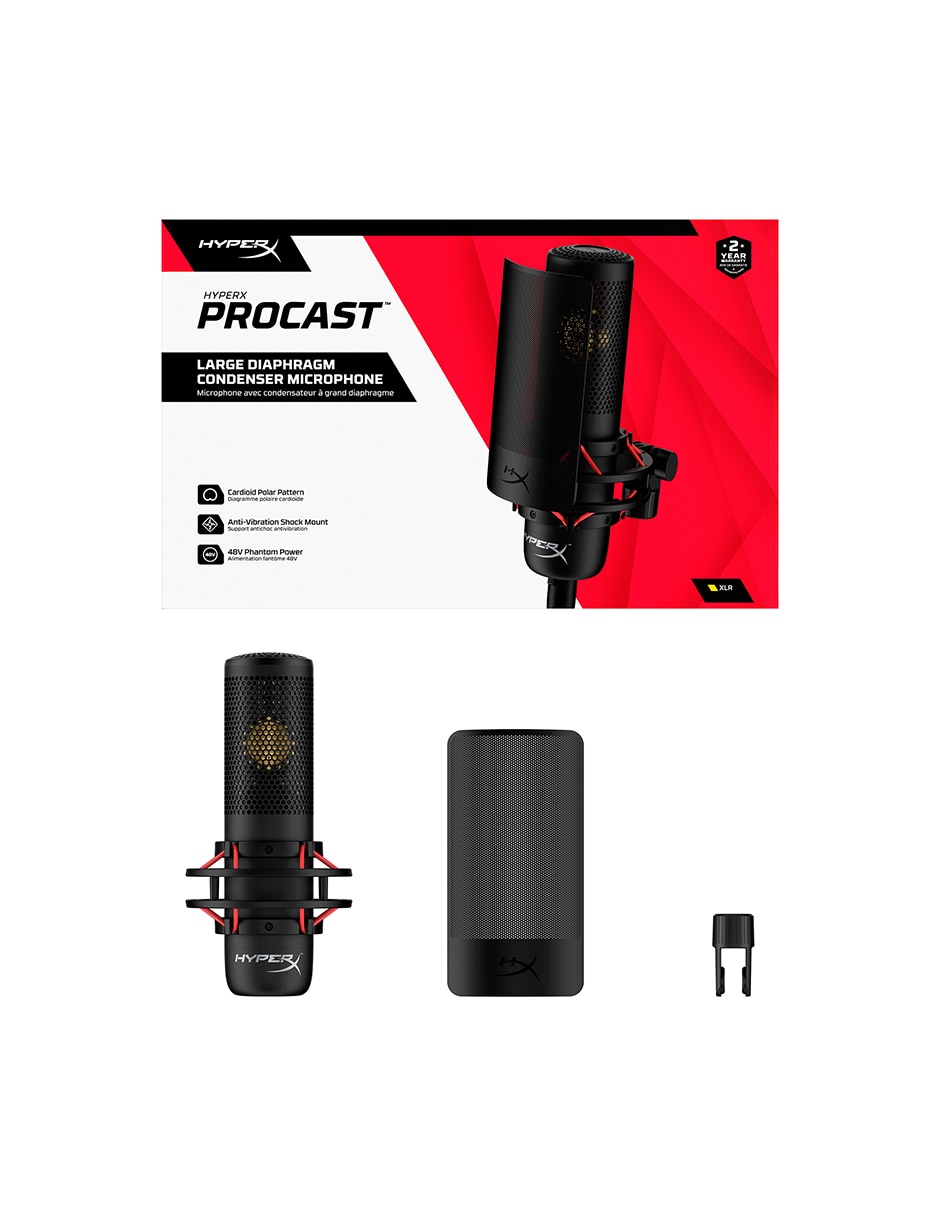 Micrófono gamer Hyperx Creator Audio Bundle alámbrica