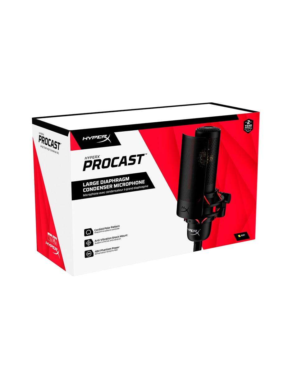Micrófono gamer Hyperx Creator Audio Bundle alámbrica
