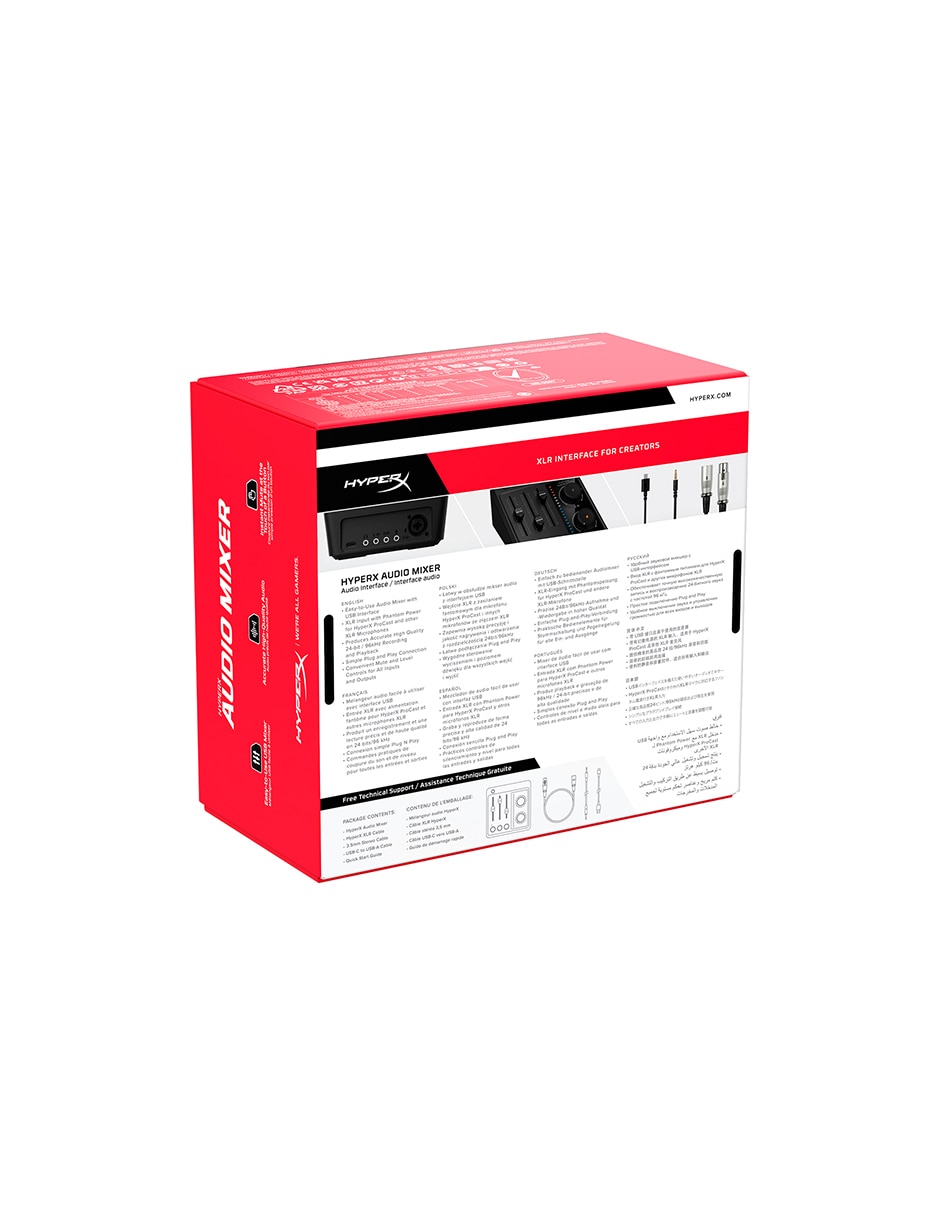 Micrófono gamer Hyperx Creator Audio Bundle alámbrica