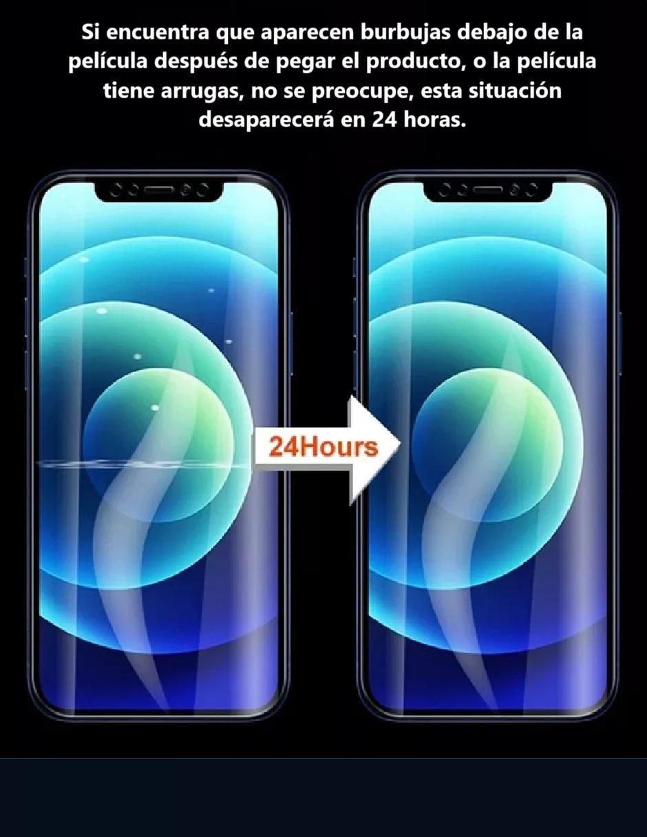 Mica para celular iPhone 15 Pro de hidrogel 4