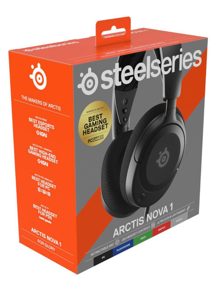 Audífonos gamer Steelseries alámbricos Nova 1