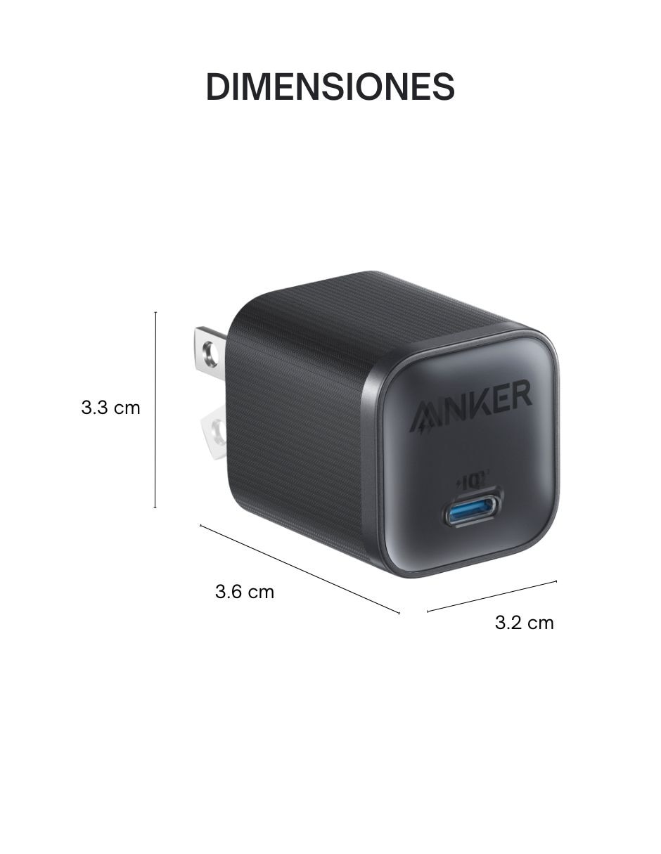 Cargador pared Anker de 45 W USB tipo C 9