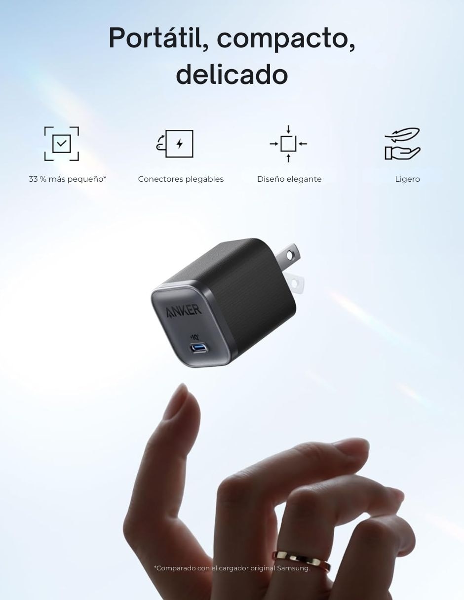 Cargador pared Anker de 45 W USB tipo C 5
