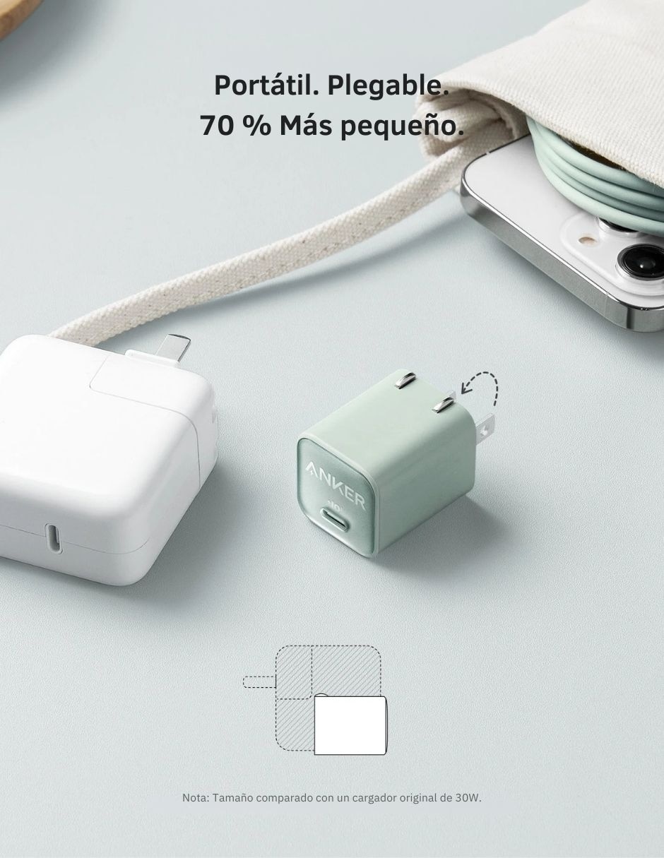 Cargador pared de 30 W USB tipo C 3