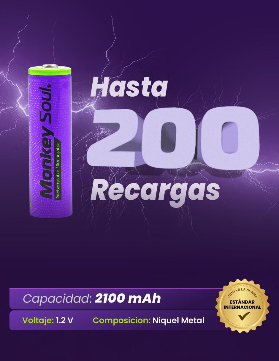 Paquete de pilas AA níquel-metal hidruro (nimh) 1.2 v 2