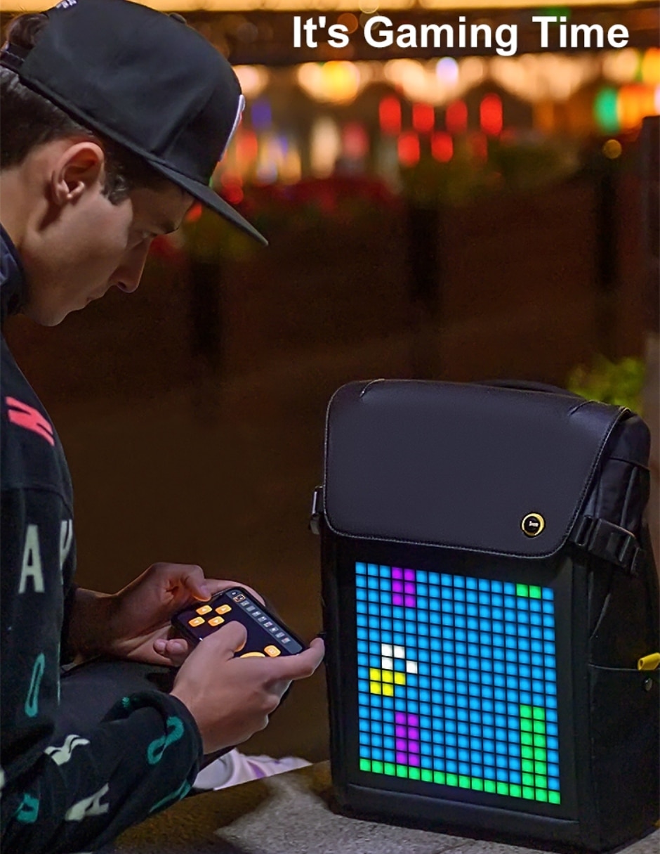 Mochila casual Con Pantalla Led impermeable 8