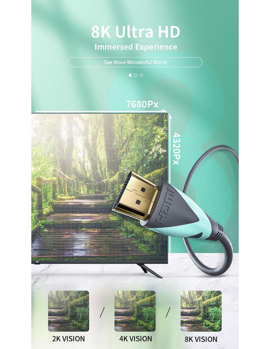 Cable HDMI 8K de 3 m 6