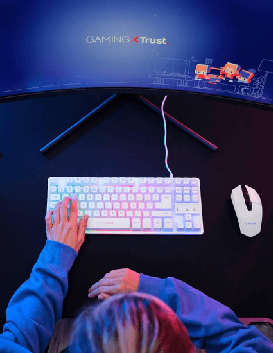 Mouse y teclado Trust GXT 794W