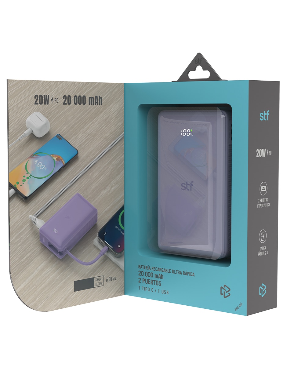 Batería portátil 20000 mAh Powerbank 20 000