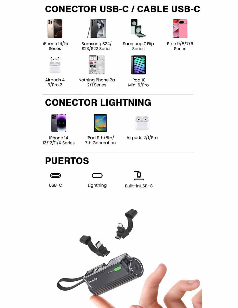 Batería portátil 5000 mAh Flow Mini 2