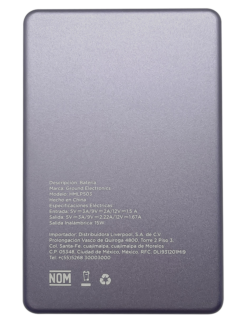 Batería portatil 5000 mAh 2