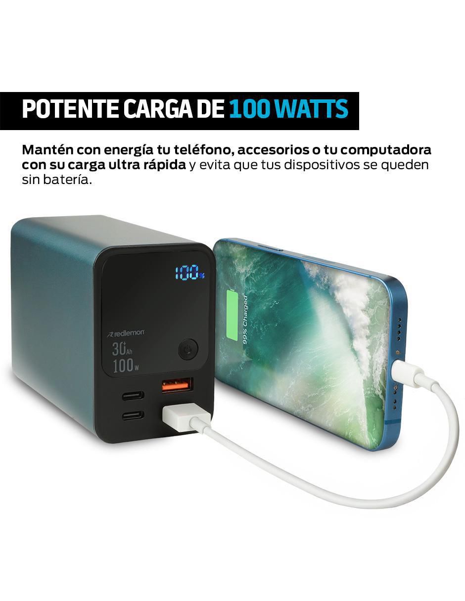 Batería portátil Redlemon 30000 mAh extra rápida