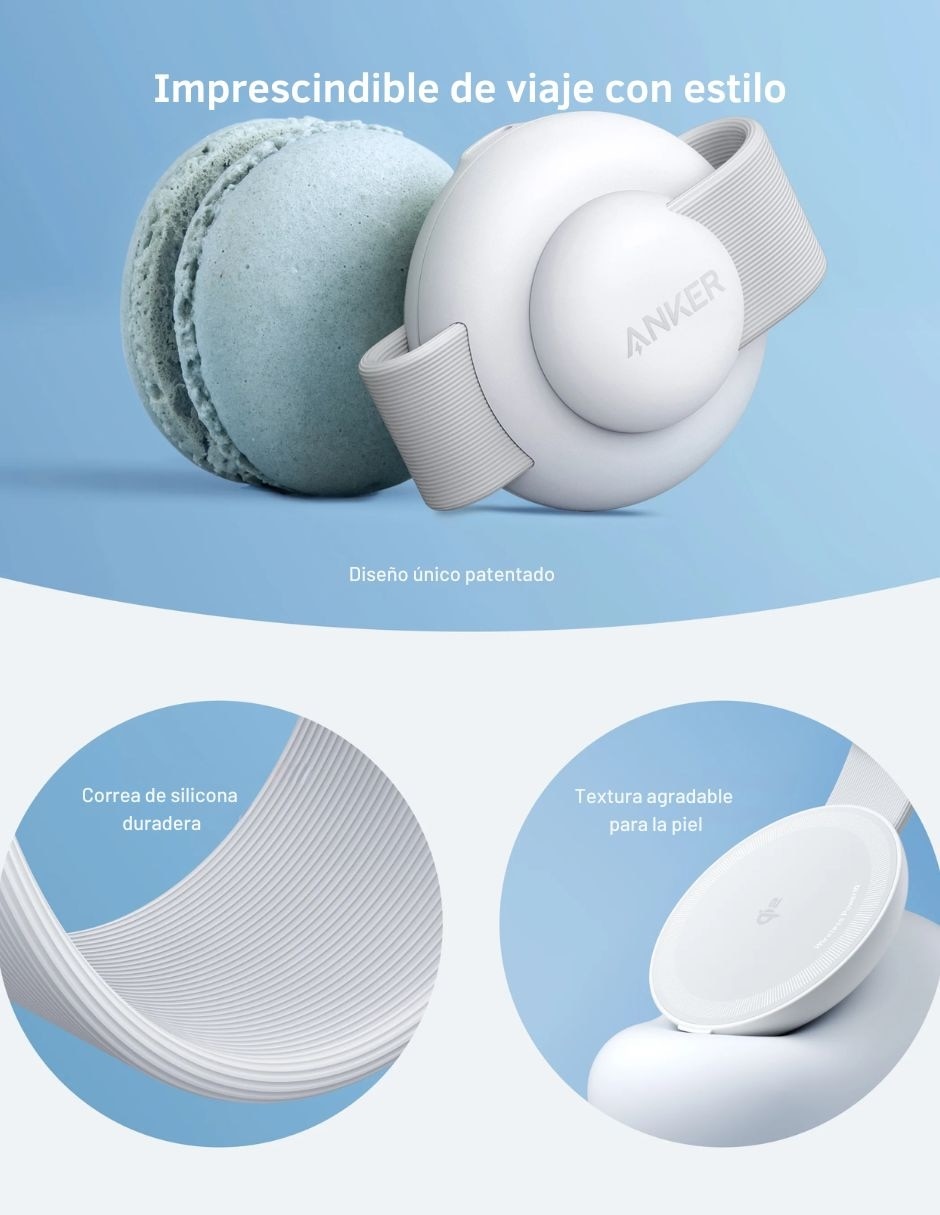 Cargador inalámbrico Anker magGo 3 en 1 USB tipo C 15 W