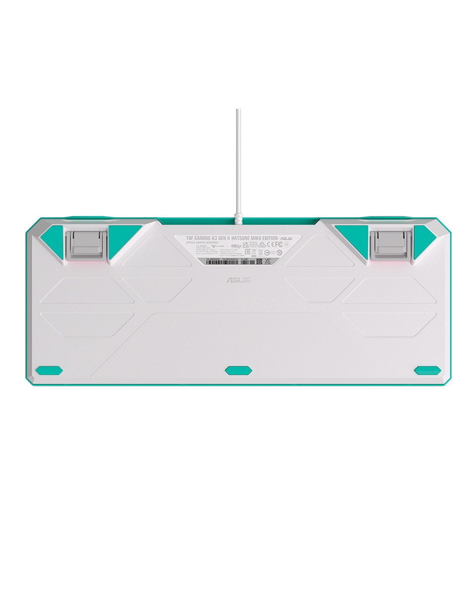 Teclado gamer USB-A 2.0 retroiluminado español con interruptor optomecánico TUF gaming K3 gen II Hatsune Miku edition 7